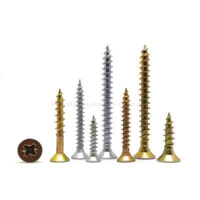Yellow Zinc Drive Double Wood Per Boxes Countersunk Head Chipboard Screws