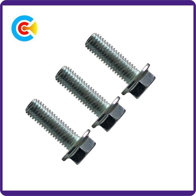 GB/DIN/JIS/ANSI Carbon-Steel/Stainless-Steel 4.8/8.8/10.9 Flange Screw for Bridge Building Railway