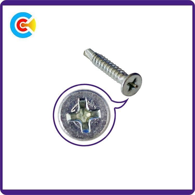 Carbon Steel/4.8/8.8/10.9 Drill Tail Cross Countersunk Head Screws
