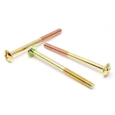 #10-24 Unc Yellow Color Zinc Plated Steel Phillips/Slotted Combination Drive Truss Head Screws
