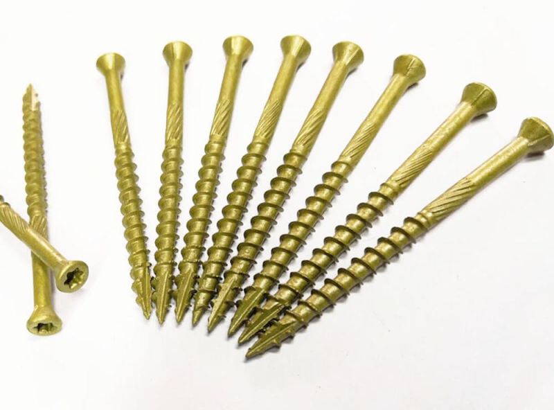 Exterior Flat Trim Head Ruspert Coated Cutting Point 6-Lobes Deck Screws