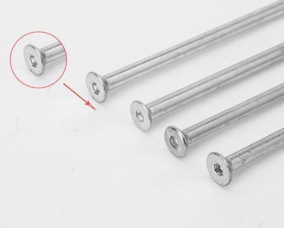 Stainless Steel 304 Hex Socket Countersunk Head Machine Screw, Flat Head Internal Hexagonal Bolt