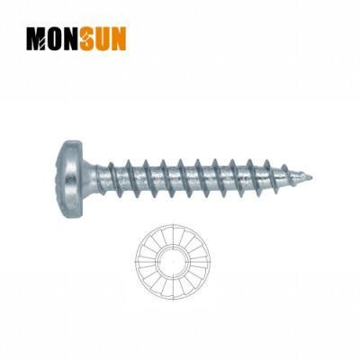 Pan Serrated Head Pozi/Phillips Slotted Combo Drive Blue Zinc Plated Bzp C1022 Self Tapping Screw