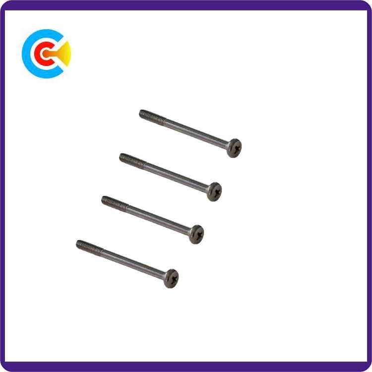 GB/DIN/JIS/ANSI Carbon-Steel/Stainless-Steel 4.8/8.8/10.9 Galvanized Cross Shaft Screws for Building Railway