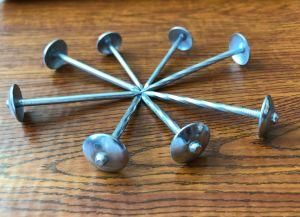 Twisted Shank Umbrella Roofing Nails with Washer