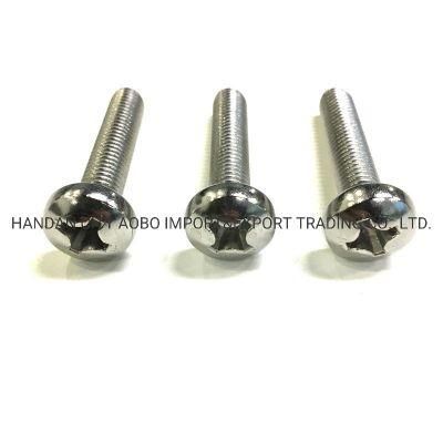 Stainless Steel M6 Crossed Recessed Phillips Pan Head Machine Screw