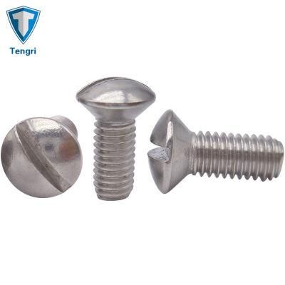 Structural Stainless Steel 304 Slotted Screw Raised Head Screw Machine Screw DIN964 ISO 2010