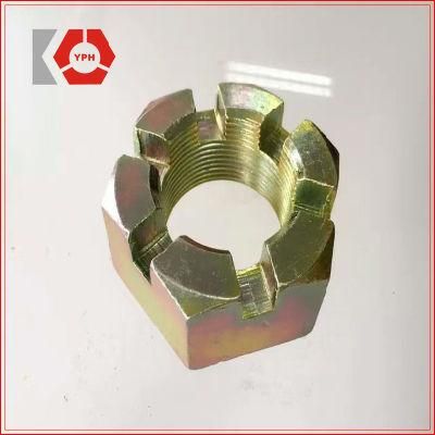 Stainless Steel Hexagon Slotted Castle Yellow Nuts DIN935