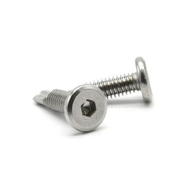 St4.8 SS304 Hexagon Socket Flat Head Self Drilling Screw