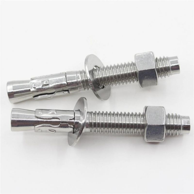 Rts Earth Anchor Stainless Steel SS304 Wedge Hex Bolt Anchors Bolts Manufacturer Wedge Anchor Bolt and Nut