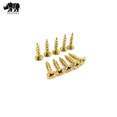 Brass Countersunk Head Chipboard Screw 5mm Antirust Screws 25mm-100mm Wood Screw Self Tapping Furniture Bolt