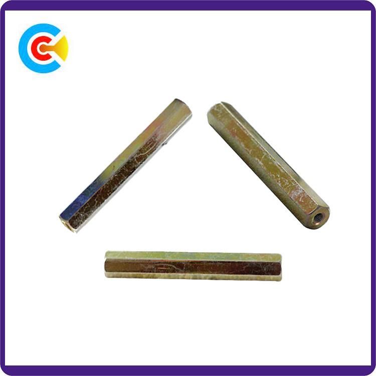 GB/DIN/JIS/ANSI Carbon Steel 4.8/8.8/10.9 Galvanized Hexagonal Pillars for Building Railway
