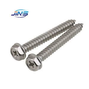 Stainless Steel Phillips Cross Hexagon Flange Head Self Tapping Screw 4G 8g 10g for Wood Furniture