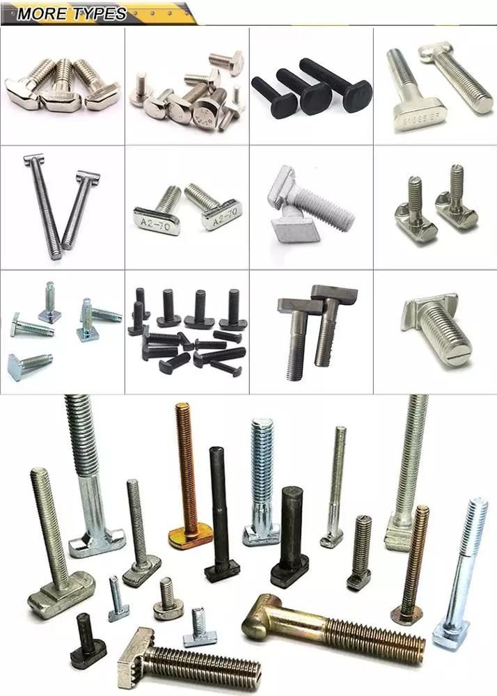 Hammer Head Forged T Bolt Square Flat Head Bolts