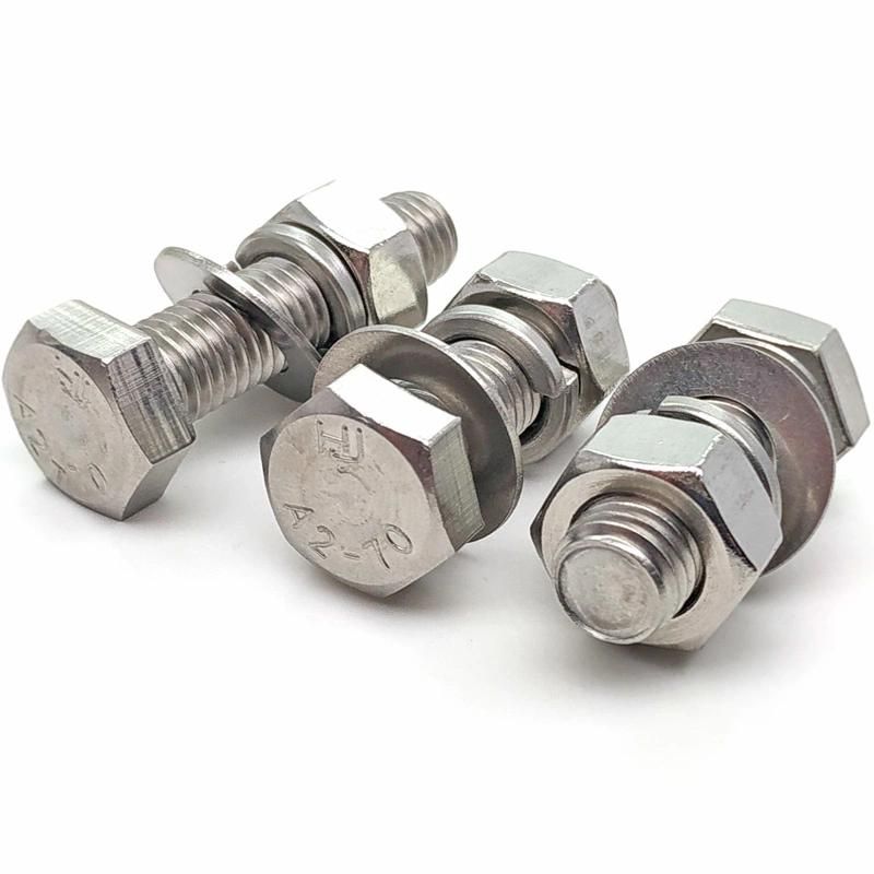 DIN 933 DIN 931 Catbon Steel Stainless Steel Hex Head Bolts and Nuts