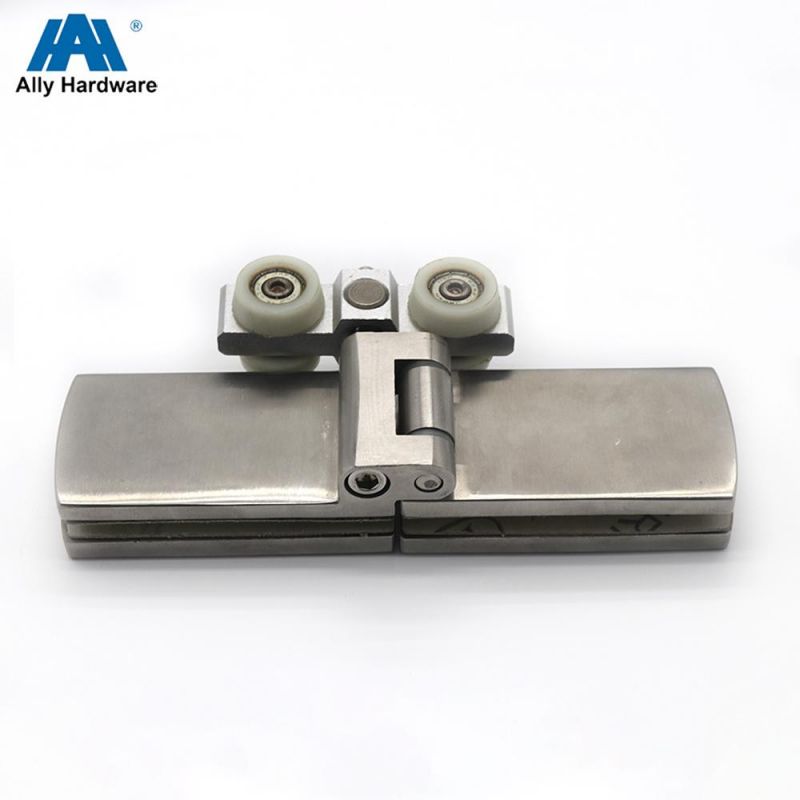 Frameless Glass Stainless Steel Folding Door Patch Fitting for Office