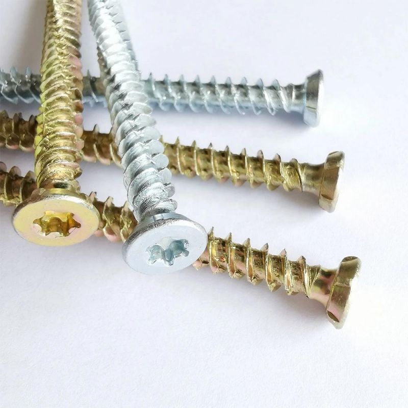 Concrete Screw T30. Hi-Low Thread, Zinc Plated Torx Screw