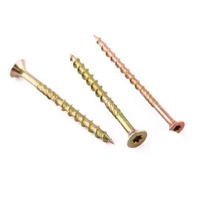 13mm-152mm Carbon Steel OEM or ODM Furniture Yellow Chipboard Screw