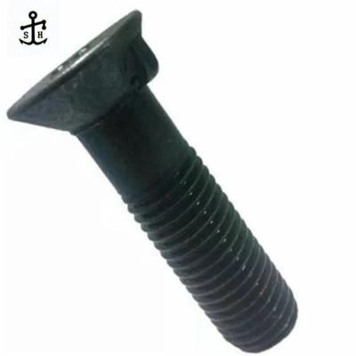 Factory Price Carbon Steel Black Flat Countersunk Head Carriage Nib Bolt DIN604