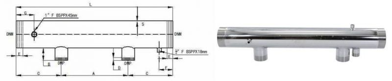 AISI 304 Flange Nipple with One End Thread