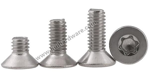 Torx Drive Countersunk Head Machine Screws Without Pin