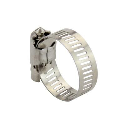 12.7mm Bandwidth Perforated Adjustable Worm Gear American Type Stainless Steel Hose Clamp with Handle, Water Pipe Clip, Gas Pipe Clamp, 13-23mm