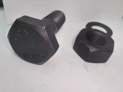 Black - Carbon Steel-Grade10.9-M20*30 - En14399-4hv-Hex Bolt (Hexagon Head Bolt)