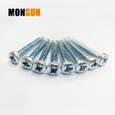 Bright Zinc Pozidriv Chipboard Screw Sawtooth Under The Cheese Head