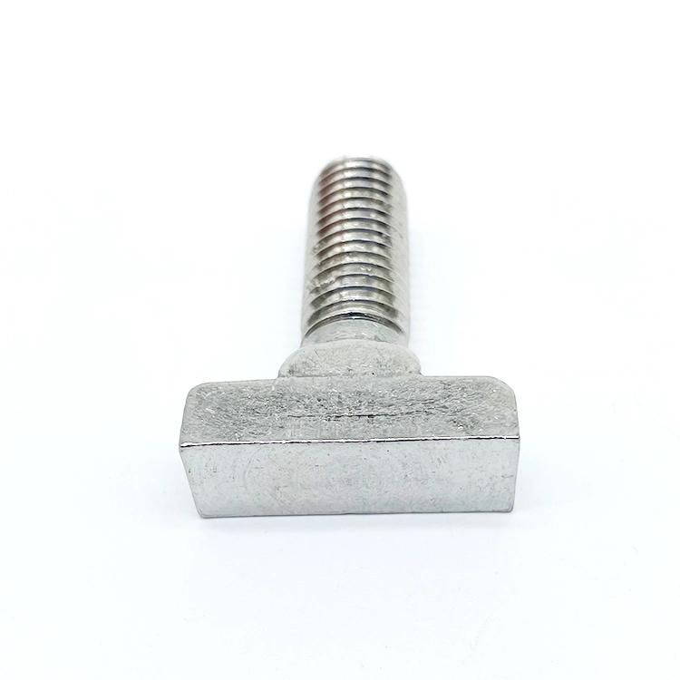 Stainless Steel 316 T Slot Shaped Nut Track Bolt for Aluminum Profile Square Head T Bolt