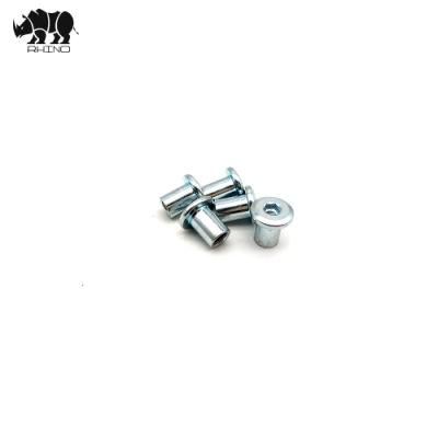 Manufacturer Meigesi Carbon Steel Clear Zinc Plated M6 Furniture Joint Connector Nut