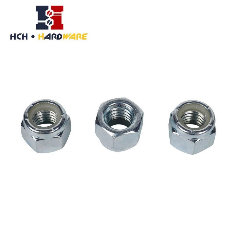 Tuercas De Seguridad Zinc Plated Hex Nylock Nut