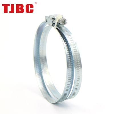 9mm Bandwidth W1 Zinc Plated Steel Quick Release Hose Clamp with French Design for Ventilation Pipe Fastener Hardware, 16-27mm