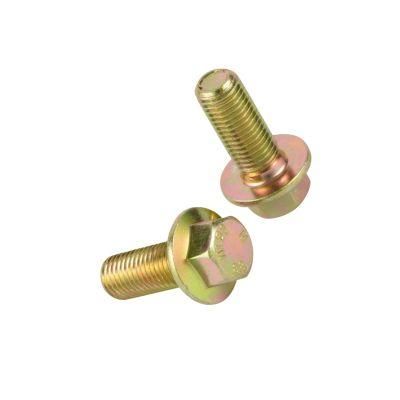 DIN6921 China Factory Carbon Steel Yellow Zinc Plated Hex Flange Bolt