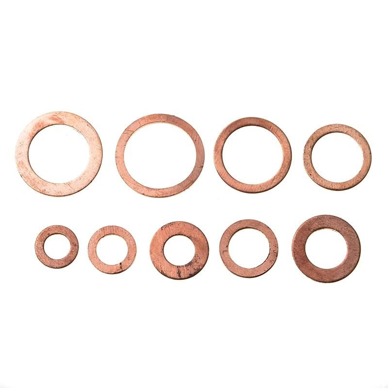 Fastener Brass Copper Colored Metal Round Flat Plate Fender Washers Sealing Gasket Punched Ring Washer