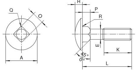 Round Head Carbon Steel Zinc Plated Carriage Bolt DIN603