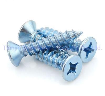Zinc Plated Blue-White Zinc Plated Plastic Chipboard Screw/Self Tapping Screw/Wood Screw Nail Screw