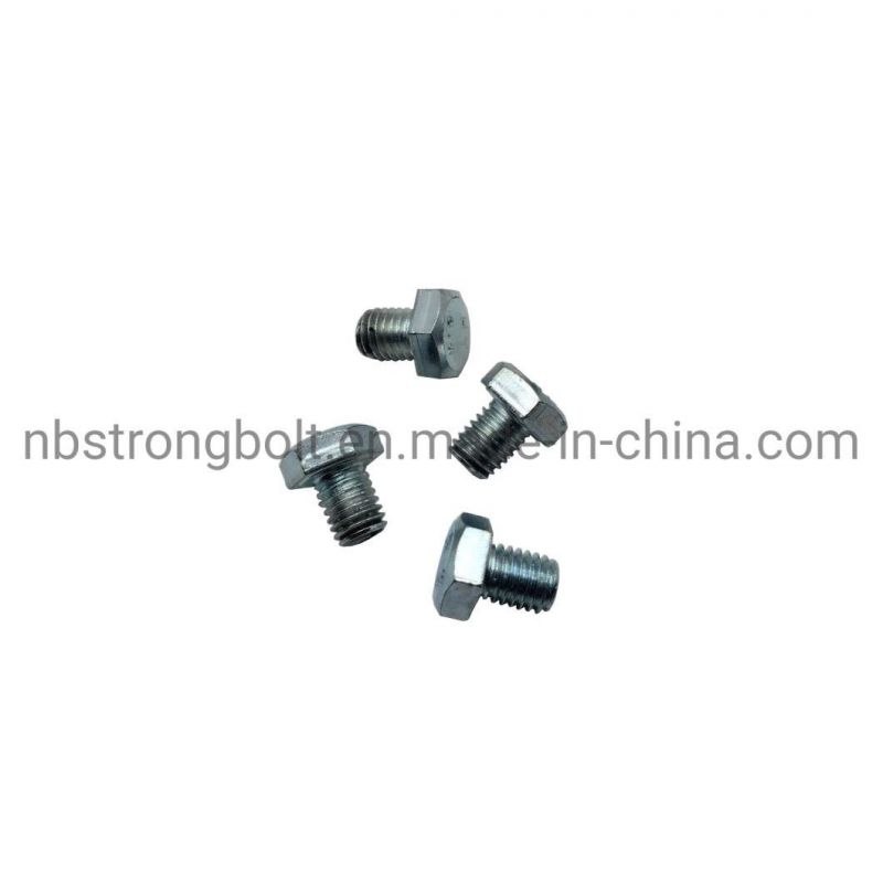 DIN933 Hex Bolt Gr. 8.8 with White Zinc Plated Cr3+ M10X12