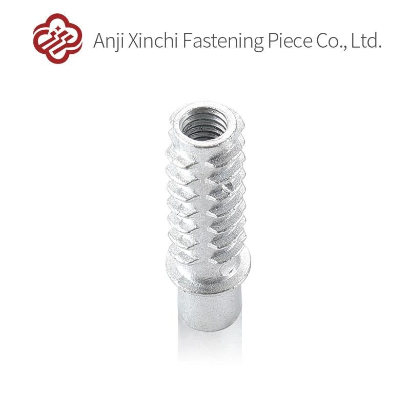 Zinc Alloy Furniture Inner and Outer Teeth Embedded Nut Inner and Outer Teeth Through Nut