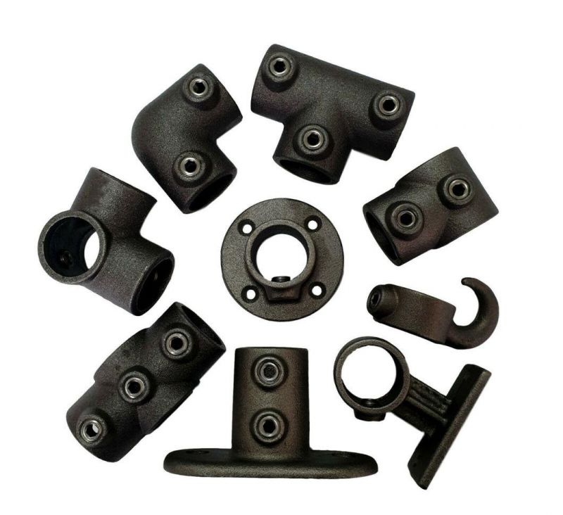 Silver Steel Tube Key Fittings Short Tee Tube Clamp