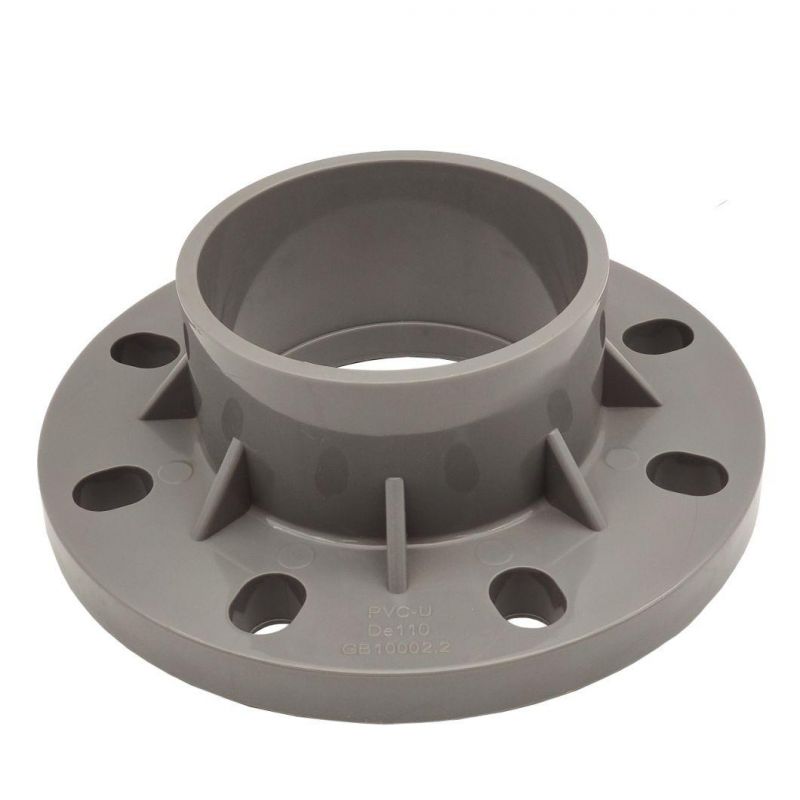 High Quality Customizable PVC Pipe Fittings-Pn10 Standard Plastic Pipe Fitting Tee Ts Flange for Water Supply