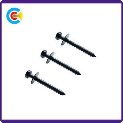 Carbon Steel/4.8/8.8/10.9 Inch Hexagon Head Self Tapping Screws with Washer