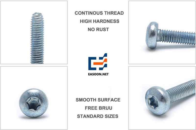 M2 M4 M6 Machine Screw Torx Bolt Yellow Zinc Plated 8.8 Socket Bolt 3/8 -16 Pan Head Torx-6 Bolt