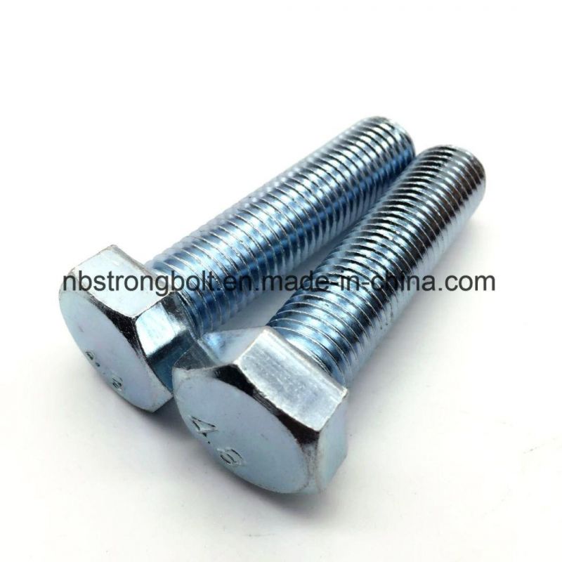 DIN933 Hex Bolt Cl. 4.8 with White Zinc Plated Cr3+ M24X100