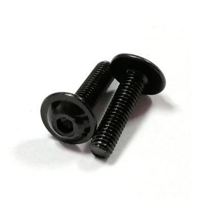 Hex Socket Button Head Cap Screws with Collar Fully Threaded Black Zinc