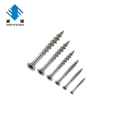 Zinc Carbon Steel Yellow Chipboard Screw Pozi Head DIN 7505