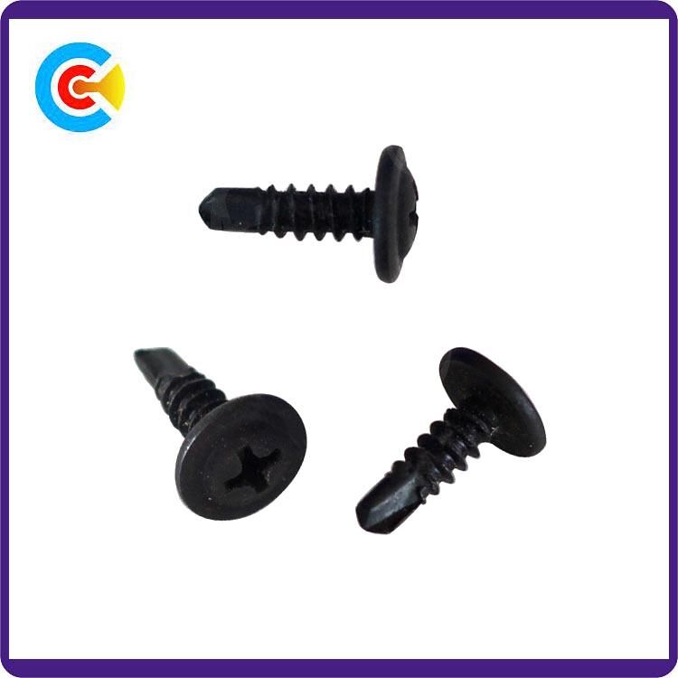 Black/Galvanized Carbon Steel/4.4/8.8/10.9/M6 Phillips/Cross Flange Pan Head Fastener Self-Drilling Screw
