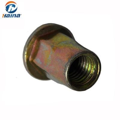 High Quality Reduce Half Hexagon Body Color Zinc Plated Rivet Nut with All Size