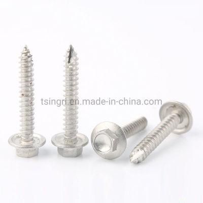 Ss410 Large Hex Flange Self Tapping Screws with Cutting Thread