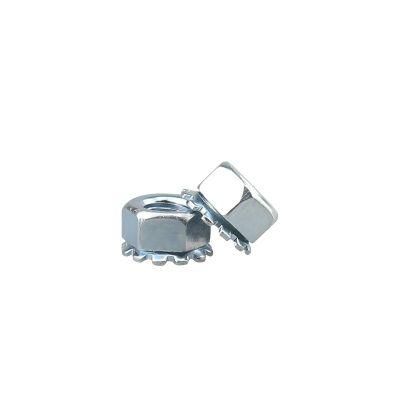 China Factory Custom Low Price 304 Stainless Steel K-Nut Cap Hex Lock Nut for Indoor and Outdoor Decoration Carbon Steel Zinc Plating Nut