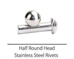 Flat Head Semi Tubular Rivet/Steel Rivet/Mushroom Head Rivet with Blue Zinc Coating/Coupler Rivet One-Stop Stainless Steel SS304 Solid Rivet